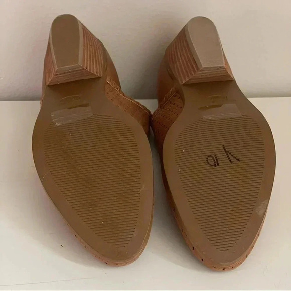 Dr. Scholls Laguna Leather Tan Camel Color Booties Wedges Women Size 8 - Picture 7 of 7